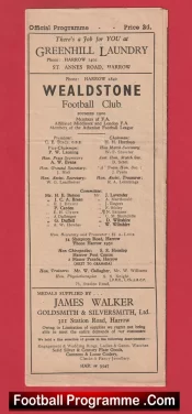 Wealdstone v Metropolitan Police 1949 – Met Police Amateur Cup