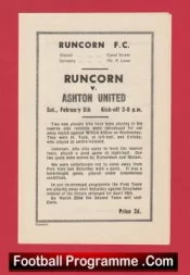 Runcorn v Ashton United 1947 – 1940s Programme