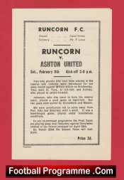 Runcorn v Ashton United 1947 – 1940s Programme