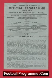 Walthamstow Avenue v Austrian 1944 – London Alliance League