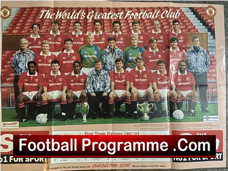 Manchester United Champions 1992 Massive Multi Signed Wall Poster - Image 2