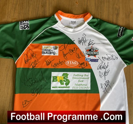 Hunslet Hawks Rugby Shirt - Multi Autographed Signed - Image 2