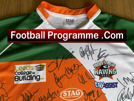 Hunslet Hawks Rugby Shirt - Multi Autographed Signed - Image 4