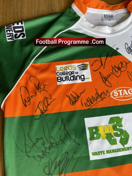 Hunslet Hawks Rugby Shirt - Multi Autographed Signed - Image 6