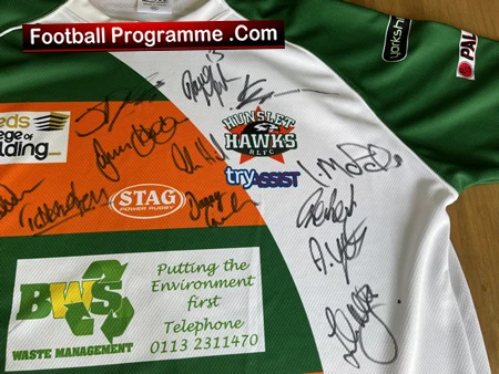 Hunslet Hawks Rugby Shirt - Multi Autographed Signed - Image 10