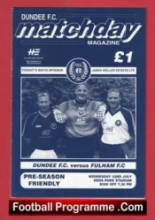 Dundee v Fulham 1998 – Pre Season Friendly Scotland