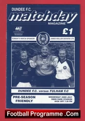 Dundee v Fulham 1998 – Pre Season Friendly Scotland