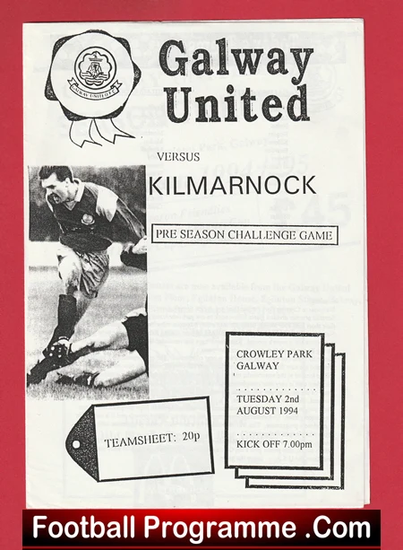 Galway United v Kilmarnock 1994 - Pre Season Crowley Park Ireland - Image 2