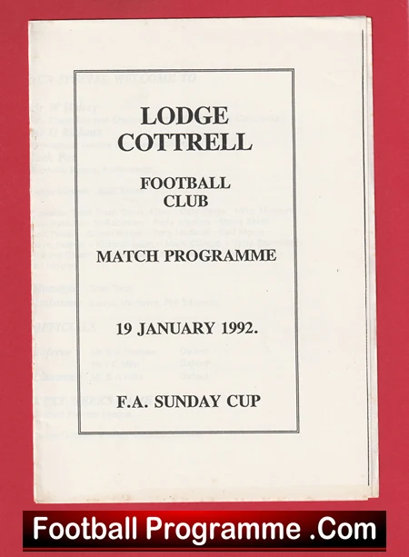 Lodge Cottrell v Ford Basildon 1992 - FA Sunday Cup - Image 2
