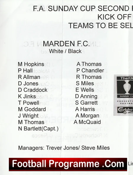 Marden v Linfielld Yenton 2003 - FA Sunday Cup - Image 3