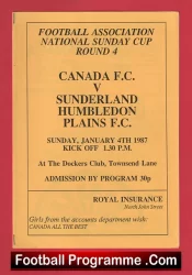 Canada v Sunderland Humbledon Plains 1987 – FA Sunday Cup