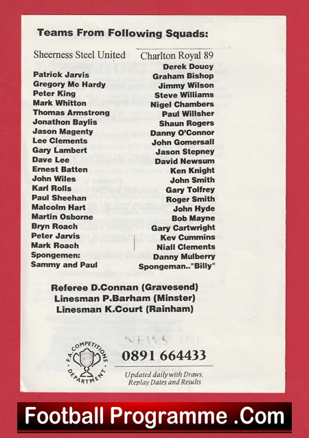 Sheerness Steel United v Charlton Royal 89 1994 - FA Sunday Cup - Image 3