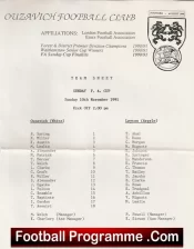 Ouzavich v Leyton Argyle 1991 – FA Sunday Cup