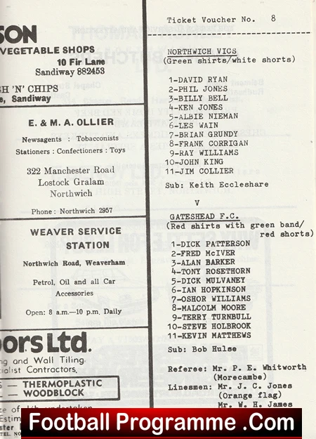 Northwich Victoria v Gateshead 1977 - Image 3