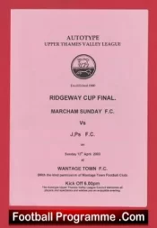 Marcham Sunday v J P’s 2003 – Cup Final at Wantage Town