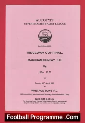 Marcham Sunday v J P’s 2003 – Cup Final at Wantage Town