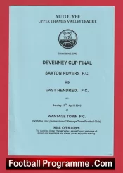 Saxton Rovers v East Hendred 2003 – Devenney Cup Final Wantage Town