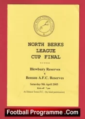 Blewbury v Benson 2005 – North Berkshire League Cup Final Didcot