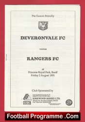 Deveronvale v Glasgow Rangers 1991 – Royal Park Banff Scotland