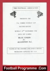 Blue Union v Allerton 1998 – FA Sunday Cup