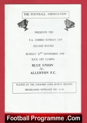 Blue Union v Allerton 1998 – FA Sunday Cup