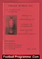 Theale v Continental 1999 – FA Sunday Cup Thatcham FC