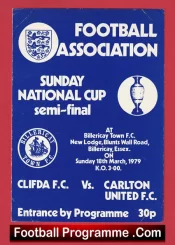 Clifda v Carlton United 1979 – FA Sunday Cup Semi Final