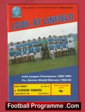 Linfield v Glasgow Rangers 1984 Northern Ireland v Scottish Champions