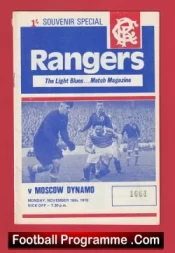 Glasgow Rangers v Moscow Dynamo 1970 – Friendly Russians