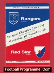 Glasgow Rangers v Red Star Belgrade 1964 – European Cup at Arsenal