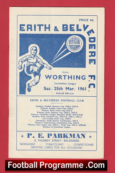 Erith Belvedere v Worthing 1961 - Image 2