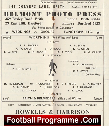 Erith Belvedere v Worthing 1961 - Image 3