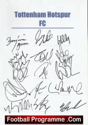 Tottenham Hotspur Football Club Multi Autographed Signed Team 2002 2003