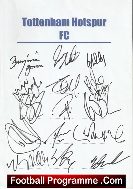 Tottenham Hotspur Football Club Multi Autographed Signed Team 2002 2003 - Image 2