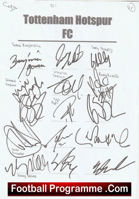 Tottenham Hotspur Football Club Multi Autographed Signed Team 2002 2003 - Image 3