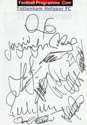 Tottenham Hotspur Football Club Multi Autographed Signed Team 2004 2005