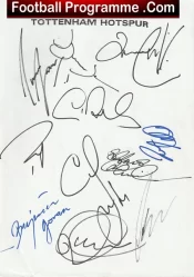 Tottenham Hotspur Football Club Multi Autographed Signed Team 2003 2004