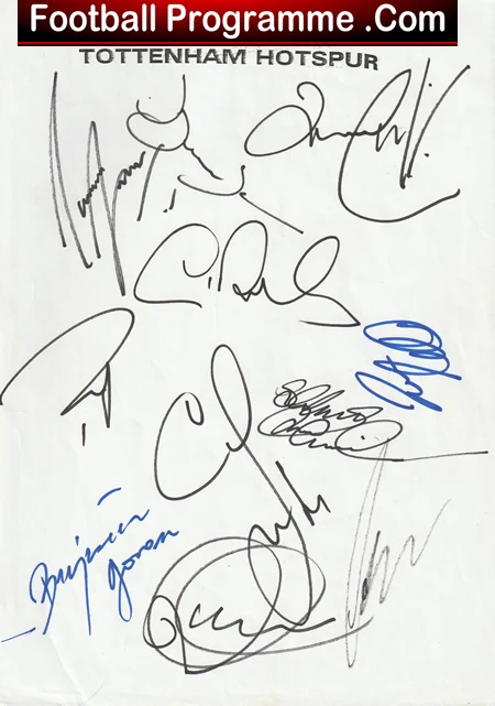 Tottenham Hotspur Football Club Multi Autographed Signed Team 2003 2004 - Image 2