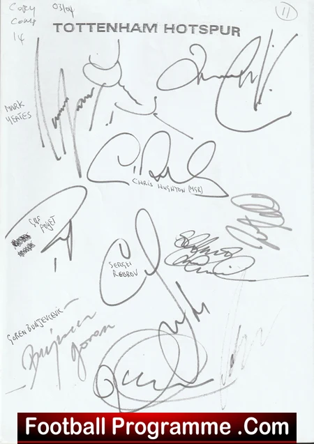 Tottenham Hotspur Football Club Multi Autographed Signed Team 2003 2004 - Image 3