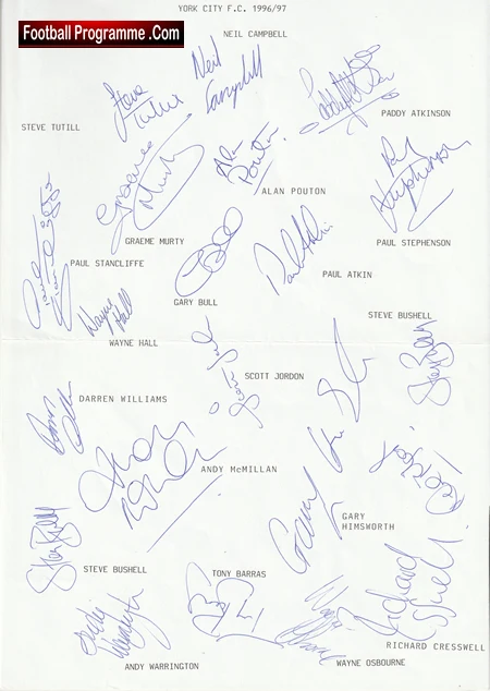 York City Football Club Multi Autographed Signed Team 1996 1997 - Image 2