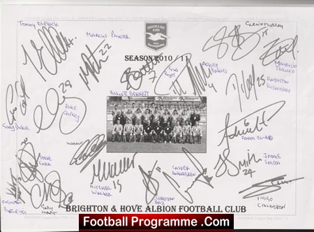 Brighton Hove Albion Football Club Multi Autographed Signed Team 2010 2011 - Image 3