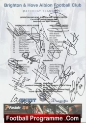 Brighton Hove Albion Football Club Multi Autographed Signed Team 2007 2008