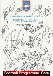 Brighton Hove Albion Football Club Multi Autographed Signed Team 2009 2010