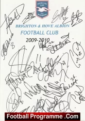 Brighton Hove Albion Football Club Multi Autographed Signed Team 2009 2010