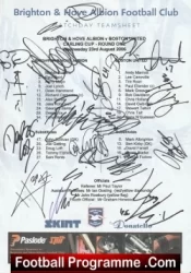 Brighton Hove Albion Football Club Multi Autographed Signed Team 2006 2007