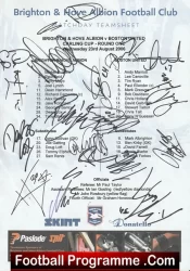 Brighton Hove Albion Football Club Multi Autographed Signed Team 2006 2007