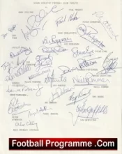 Wigan Athletic Football Club Multi Autographed Signed Team 1990 1991