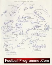 Wigan Athletic Football Club Multi Autographed Signed Team 1990 1991