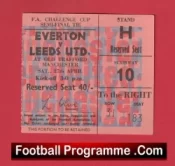 Leeds United v Everton 1968 – FA Cup Semi Final Old Trafford Ticket