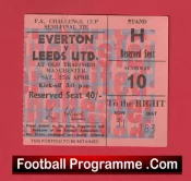 Leeds United v Everton 1968 – FA Cup Semi Final Old Trafford Ticket